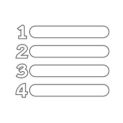 Number List Icon Sign