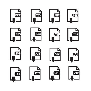 Files Format Icon Set