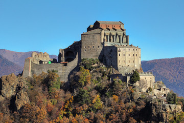 Fototapeta premium Saint Michael abbey in autumn woods