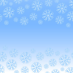 Fototapeta na wymiar vector abstract blurred background with snowflakes