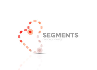 Vector outline minimal abstract geometric logo