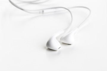 White earphones