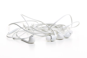 White earphones