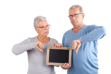 Misserfolg Seniorenpaar