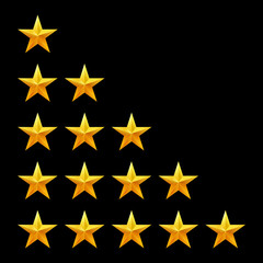 Rating stars set. Web or mobile User feedback concept.