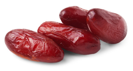 Dried dates isolated on white background