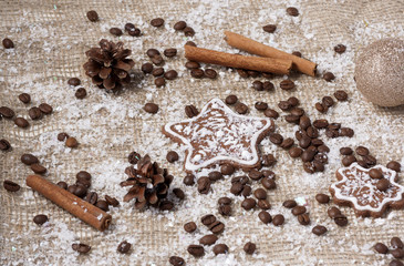 Christmas coockies and coffee