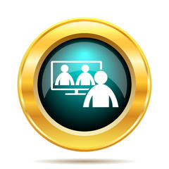 Video conference, online meeting icon