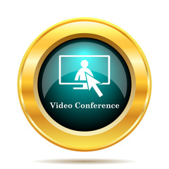 Video conference, online meeting icon