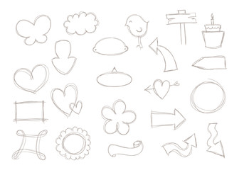 Doodle signs and shapes
