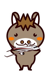 飛行機を持った動物シリーズ