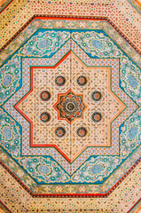 Fototapeta premium Moroccan wood ceiling painting
