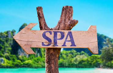 SPA arrow with beach background