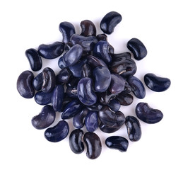 black beans on white background