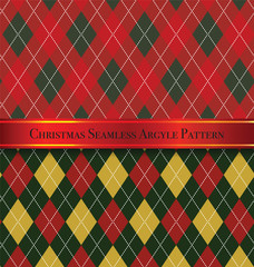 Christmas Seamless Argyle Pattern Design Set 6