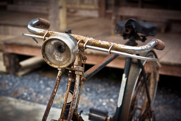 old bicycle with vintage filter