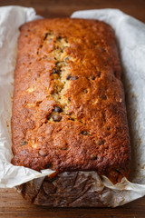 Banana bread with chocolate chips