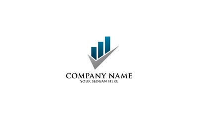 chart bar business logo