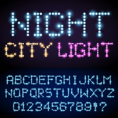 Fototapeta premium Light font set