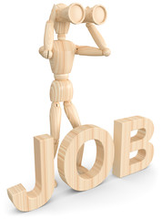 Holzfigur Job