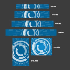 Horizontal and vertical web banners