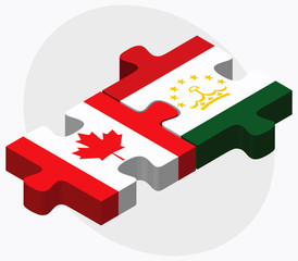 Canada and Tajikistan Flags