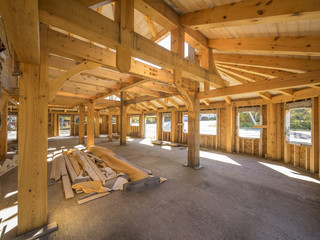 Post and beam interior construction