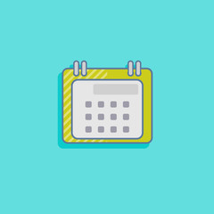 simple vector illustration with a calendar. flat icon design