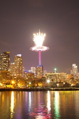 Fireworks in Toronto, Ontario, Canada