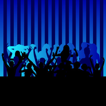 party people blue vector