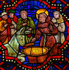 Obraz premium Stained Glass in the Cathedral of Leon, Spain