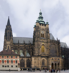 Fototapeta premium St. Vitus Cathedral in Prague Panorama