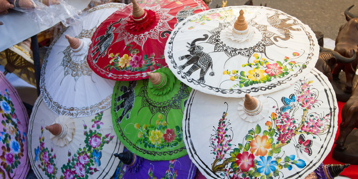 Original Thai craftsmanship, photo taken in a street market in Chiang Mai