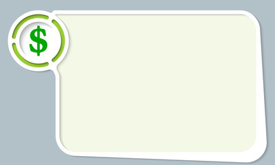 Obraz premium White abstract frame for your text and dollar symbol