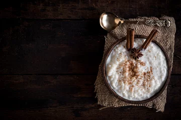 Rolgordijnen Creamy rice pudding © ltummy