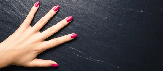 Afwasbaar Fotobehang Manicure Vrouw nagels