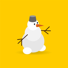 snowman color vector flat icon