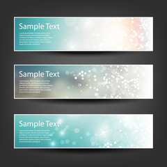 Fototapeta na wymiar Set of Horizontal Christmas, New Year or Other Holidays Banner / Cover Background Designs