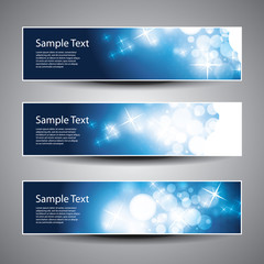 Fototapeta premium Set of Horizontal Christmas, New Year Banners