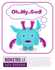 Illustration of a monster saying omg