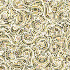 Seamless Asian ethnic floral retro background pattern in vector.