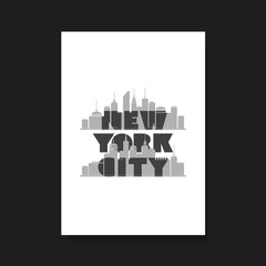 New York City - Bold Typographic Design for Flyer, Book Cover or Screen Print T-Shirt Design