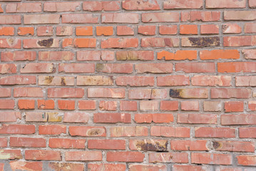 Old brick wall. Soviet times
