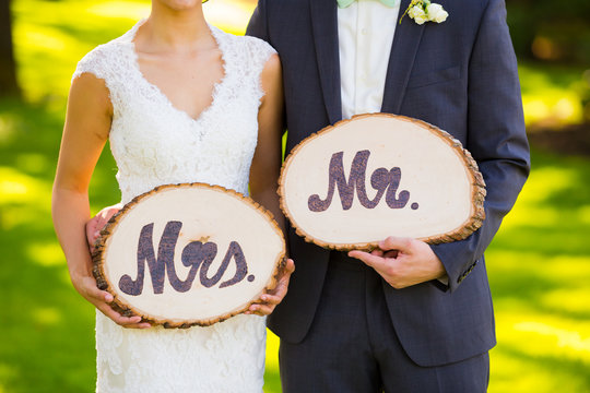 Mr and Mrs Wedding Decor Signs