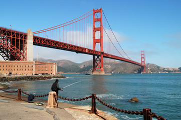 Golden Gate Bridge und Fort Point, San Francisco