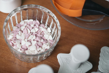 woman making ginger bread cookies in the kitchen