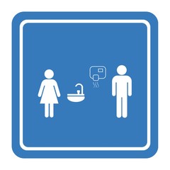 Toilettes dans un panneau