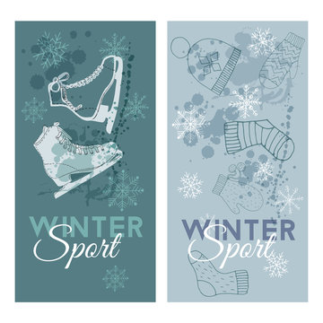 winter sport banners