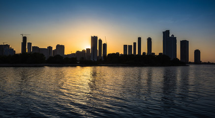 Fototapeta na wymiar Skyscrapers in Sharjah city.UAE.