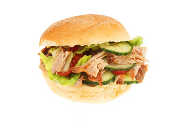 Pulled pork salad roll